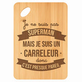 Planche bambou gravée personnalisée homme idée cadeau Fête des Pères apéro 30×20 prénom cuisine plateau fromage anniversaire noel papa papi 