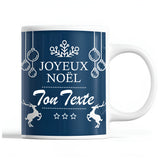 Mug de Noël Prénom personnalisable Bleu - Planetee