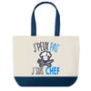 Sac de shopping bleu J'peux pas Chef Cuisine