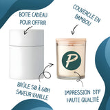 Grande Bougie Belle-Maman d'amour Carré Fleur