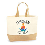 Sac Jute Fête des Mères Fêtes des Pères Mamie Papi Famille Idée Cadeau anniversaire Noël Travail Boulot Métier Départ Retraite Collègue Femme Homme