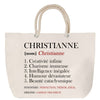 Sac Fête des Mères Mamie Famille Idée Cadeau anniversaire Noël Travail Boulot Métier Départ Retraite Collègue Femme cabas shopping plage