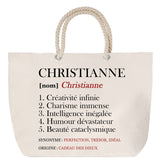 Sac Fête des Mères Mamie Famille Idée Cadeau anniversaire Noël Travail Boulot Métier Départ Retraite Collègue Femme cabas shopping plage