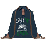 sac a dos bleu coton recycle avec pochette idee cadeau originale pour collegue ami prof ou membre de la famille cadeau mixte noel anniversaire secret santa ou depart au travail sac leger pratique et ecologique design breton moderne
