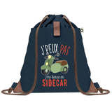sac a dos bleu coton recycle avec pochette idee cadeau originale pour collegue ami prof ou membre de la famille cadeau mixte noel anniversaire secret santa ou depart au travail sac leger pratique et ecologique design breton moderne