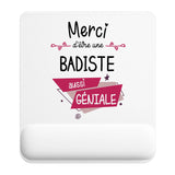 Tapis de souris ergonomique avec repose-poignet, accessoire bureau pour femme et homme, fête des pères, cadeau pas cher, idée cadeau fête des mères, secret santa, départ à la retraite, télétravail et gaming