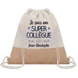 Sac Fête des Pères Papi Papa Cadeau anniversaire Noël Travail Boulot Métier Départ Retraite Collègue Homme cabas shopping plage