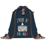 sac a dos bleu coton recycle avec pochette idee cadeau originale pour collegue ami prof ou membre de la famille cadeau mixte noel anniversaire secret santa ou depart au travail sac leger pratique et ecologique design breton moderne
