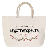 Sac Fête des Mères Mamie Famille Idée Cadeau anniversaire Noël Travail Boulot Métier Départ Retraite Collègue Femme cabas shopping plage