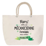 Sac Fête des Mères Mamie Famille Idée Cadeau anniversaire Noël Travail Boulot Métier Départ Retraite Collègue Femme cabas shopping plage