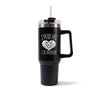 Mug isotherme Noir Broderie J'peux pas
