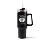 Mug isotherme Noir Broderie J'peux pas