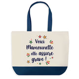 Sac Fête des Mères Mamie Famille Idée Cadeau anniversaire Noël Travail Boulot Métier Départ Retraite Collègue Femme cabas shopping plage