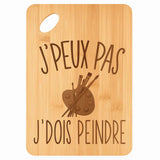 Planche bambou gravée personnalisée femme homme idée cadeau Fête des Mères Fête des Pères apéro papa maman prénom cuisine plateau fromage