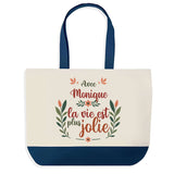 Sac Fête des Mères Mamie Famille Idée Cadeau anniversaire Noël Travail Boulot Métier Départ Retraite Collègue Femme cabas shopping plage