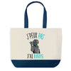 Sac de shopping bleu J'peux pas Maths Einstein