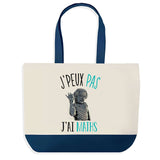 Sac de shopping bleu J'peux pas Maths Einstein
