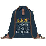 sac a dos homme bleu coton recycle avec pochette idee cadeau utile pour collegue papa ou ami cadeau homme noel anniversaire secret santa ou depart a la retraite sac durable pratique et robuste design sobre et elegant