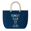 Sac de plage Bleu anse corde Benoit Unique dans l'Univers