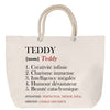 Sac Fête des Mères Mamie Famille Idée Cadeau anniversaire Noël Travail Boulot Métier Départ Retraite Collègue Femme cabas shopping plage