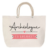 Sac Fête des Mères Mamie Famille Idée Cadeau anniversaire Noël Travail Boulot Métier Départ Retraite Collègue Femme cabas shopping plage