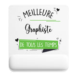 Tapis de souris ergonomique avec repose-poignet, accessoire bureau pour femme et homme, fête des pères, cadeau pas cher, idée cadeau fête des mères, secret santa, départ à la retraite, télétravail et gaming