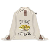 Sac à dos avec pochette Frites c'est la Vie