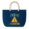 Sac de plage Bleu anse corde J'peux Pas Chantier