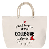 Sac Fête des Mères Mamie Famille Idée Cadeau anniversaire Noël Travail Boulot Métier Départ Retraite Collègue Femme cabas shopping plage