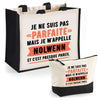 Cabas femme sac plage ou shopping tote bag pochette trousse Idée cadeau original pour anniversaire Noël travail départ retraite collègue famille fete des mères maman mamie