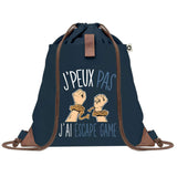 sac a dos bleu coton recycle avec pochette idee cadeau originale pour collegue ami prof ou membre de la famille cadeau mixte noel anniversaire secret santa ou depart au travail sac leger pratique et ecologique design breton moderne
