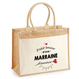Sac Fête des Mères Mamie MAman Soeur Femme Famille Idée Cadeau anniversaire Noël Travail Boulot Métier Départ Retraite Collègue Femme cabas shopping plage