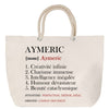 Sac Fête des Mères Mamie Famille Idée Cadeau anniversaire Noël Travail Boulot Métier Départ Retraite Collègue Femme cabas shopping plage