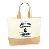 Sac Jute Fête des Mères Fêtes des Pères Mamie Papi Famille Idée Cadeau anniversaire Noël Travail Boulot Métier Départ Retraite Collègue Femme Homme