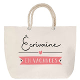 Sac Fête des Mères Mamie Famille Idée Cadeau anniversaire Noël Travail Boulot Métier Départ Retraite Collègue Femme cabas shopping plage
