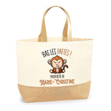 Sac Jute Fête des Mères Fêtes des Pères Mamie Papi Famille Idée Cadeau anniversaire Noël Travail Boulot Métier Départ Retraite Collègue Femme Homme