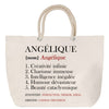 Sac Fête des Mères Mamie Famille Idée Cadeau anniversaire Noël Travail Boulot Métier Départ Retraite Collègue Femme cabas shopping plage