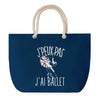 Sac de plage Bleu anse corde J'peux Pas Ballet Danse Classique