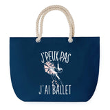 Sac de plage Bleu anse corde J'peux Pas Ballet Danse Classique