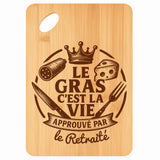 Planche bambou gravée personnalisée homme idée cadeau Fête des Pères apéro 30×20 prénom cuisine plateau fromage anniversaire noel papa papi 