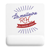 Tapis de souris ergonomique avec repose-poignet, accessoire bureau pour femme et homme, fête des pères, cadeau pas cher, idée cadeau fête des mères, secret santa, départ à la retraite, télétravail et gaming