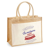 Sac Fête des Mères Mamie MAman Soeur Femme Famille Idée Cadeau anniversaire Noël Travail Boulot Métier Départ Retraite Collègue Femme cabas shopping plage