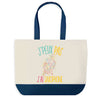 Sac de shopping bleu J'peux pas Saxophone Dessin Coloré