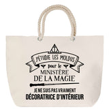Sac Fête des Mères Mamie Famille Idée Cadeau anniversaire Noël Travail Boulot Métier Départ Retraite Collègue Femme cabas shopping plage
