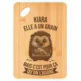 Planche bambou gravée personnalisée femme idée cadeau Fête des Mères apéro 30×20 prénom cuisine plateau fromage anniversaire noel maman mamie