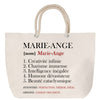 Sac Fête des Mères Mamie Famille Idée Cadeau anniversaire Noël Travail Boulot Métier Départ Retraite Collègue Femme cabas shopping plage
