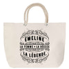 Sac Fête des Mères Mamie Famille Idée Cadeau anniversaire Noël Travail Boulot Métier Départ Retraite Collègue Femme cabas shopping plage