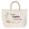 Sac Fête des Mères Mamie Famille Idée Cadeau anniversaire Noël Travail Boulot Métier Départ Retraite Collègue Femme cabas shopping plage