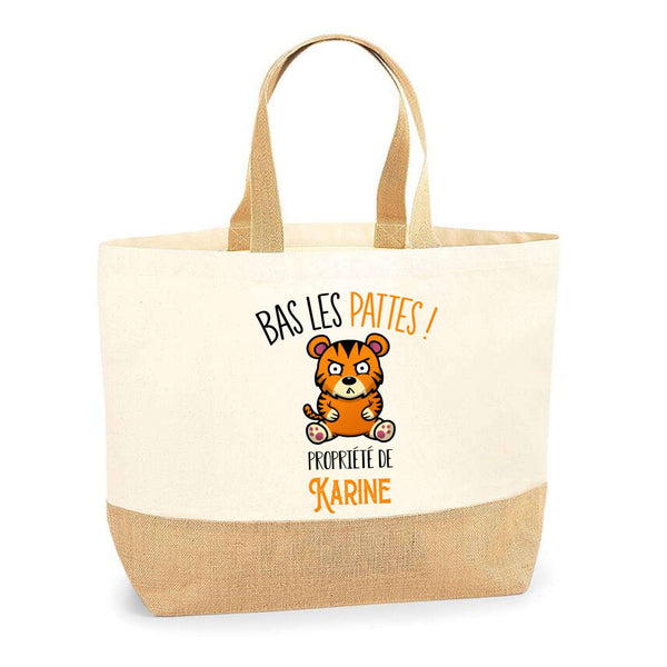 Sac Jute Fête des Mères Fêtes des Pères Mamie Papi Famille Idée Cadeau anniversaire Noël Travail Boulot Métier Départ Retraite Collègue Femme Homme