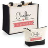Cabas femme sac plage ou shopping tote bag pochette trousse Idée cadeau original pour anniversaire Noël travail départ retraite collègue famille fete des mères maman mamie